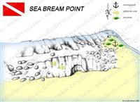 Croatia Divers - Dive Site Map of Sea Bream Point